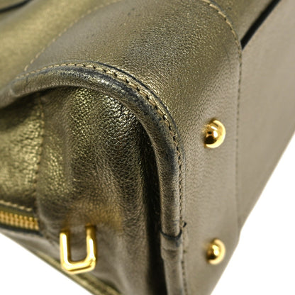 Loewe Amazona Bag Leather, GOLD, LEATHER, Handbag