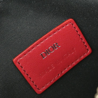 Christian Dior World Tour Zip Messenger Pouch Oblique Galaxy Leather, RED, LEATHER, Shoulder bag