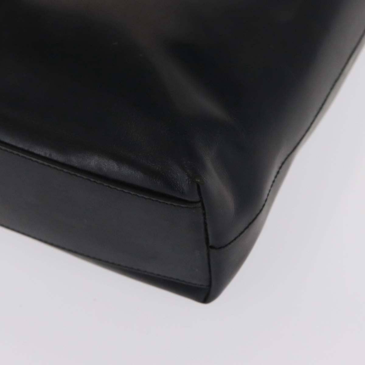 Prada Vintage Tote Leather, BLACK, LEATHER, Tote bag