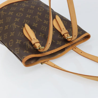 Louis Vuitton Petit Bucket Bag Monogram Canvas, BROWN, CANVAS, Tote bag