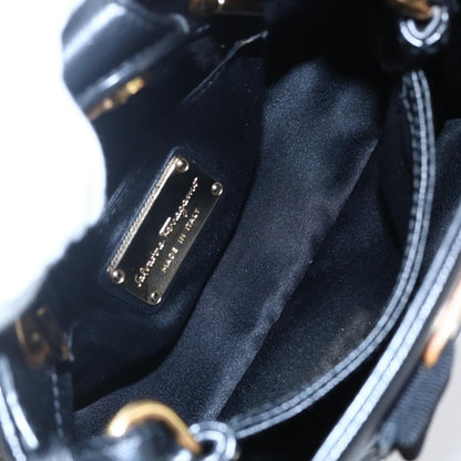 Salvatore Ferragamo Vala Shoulder Bag Leather, BLACK, LEATHER, Shoulder bag