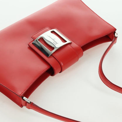 Salvatore Ferragamo Vintage Shoulder Bag Leather, Red, Leather, Shoulder Bag