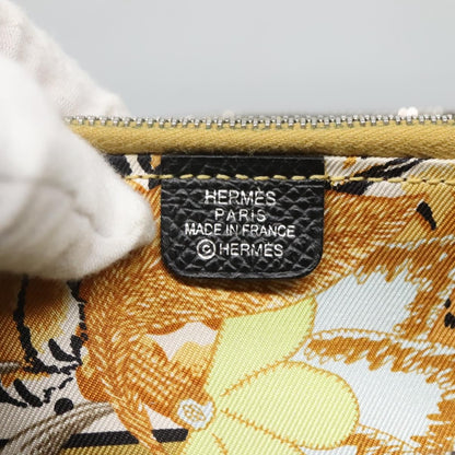 Hermes Azap Zip Around Wallet Silk'in Epsom, Black, Leather, Wallet