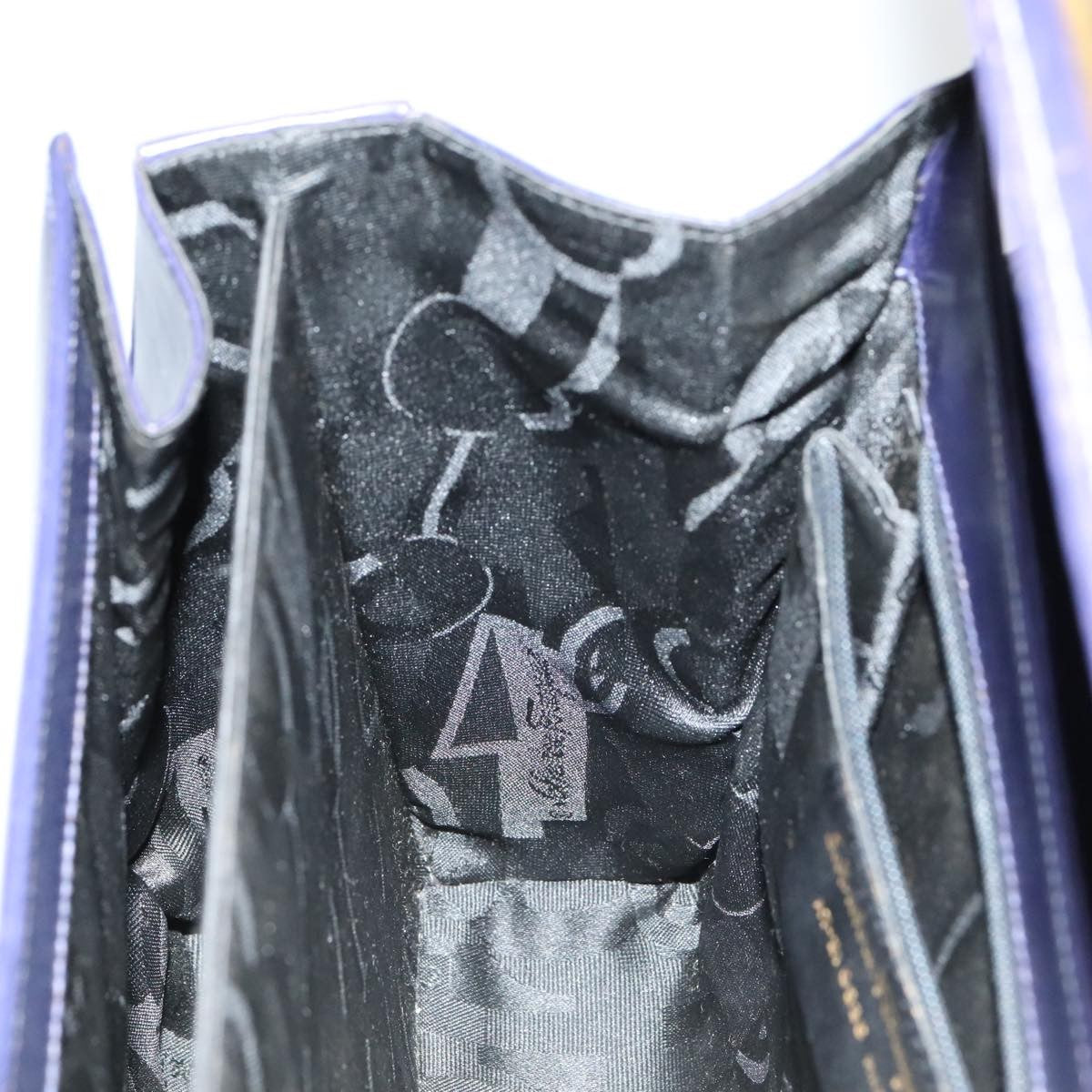 Salvatore Ferragamo Gancini Convertible Top Handle Bag Leather, PURPLE, LEATHER, Handbag