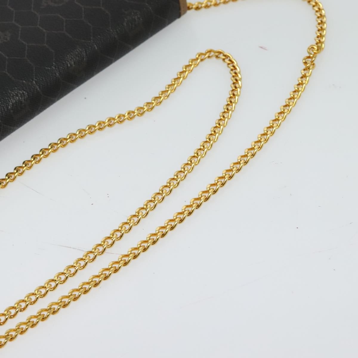 Christian Dior Vintage Honeycomb chain Canvas, BLACK, CANVAS, Handbag