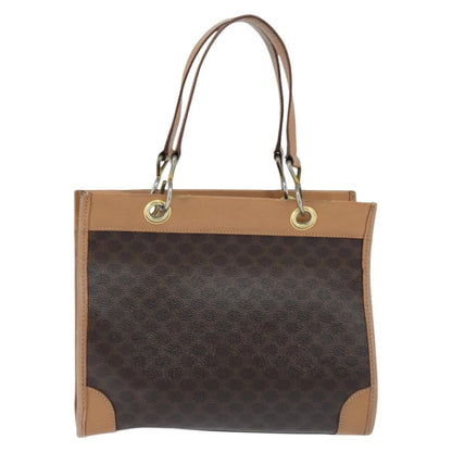 Celine Vintage Macadam Tote bag Canvas, BROWN, CANVAS, Tote bag