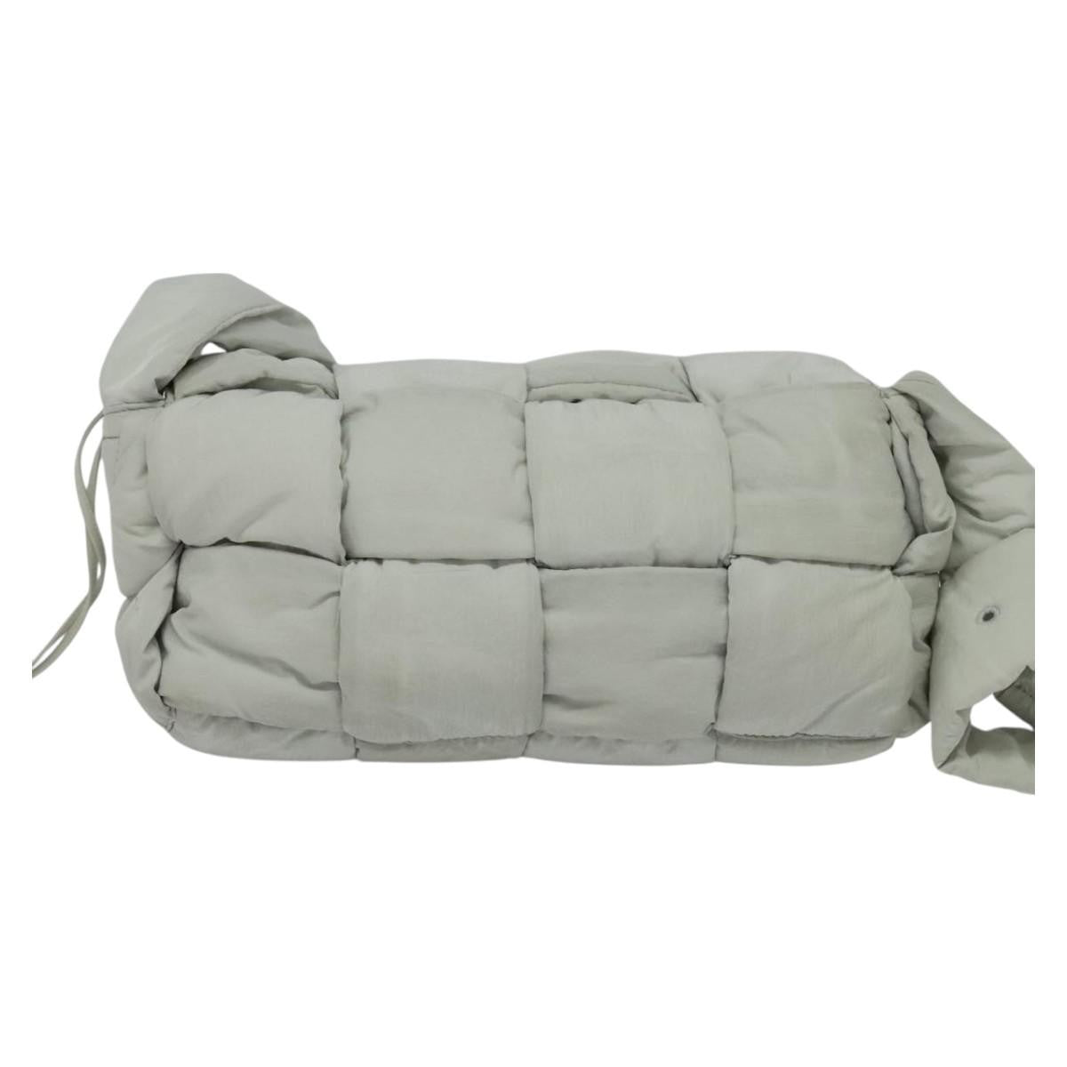 Bottega Veneta Padded Tech Cassette Crossbody Bag Intrecciato Nylon, Gray, Nylon, Shoulder Bag