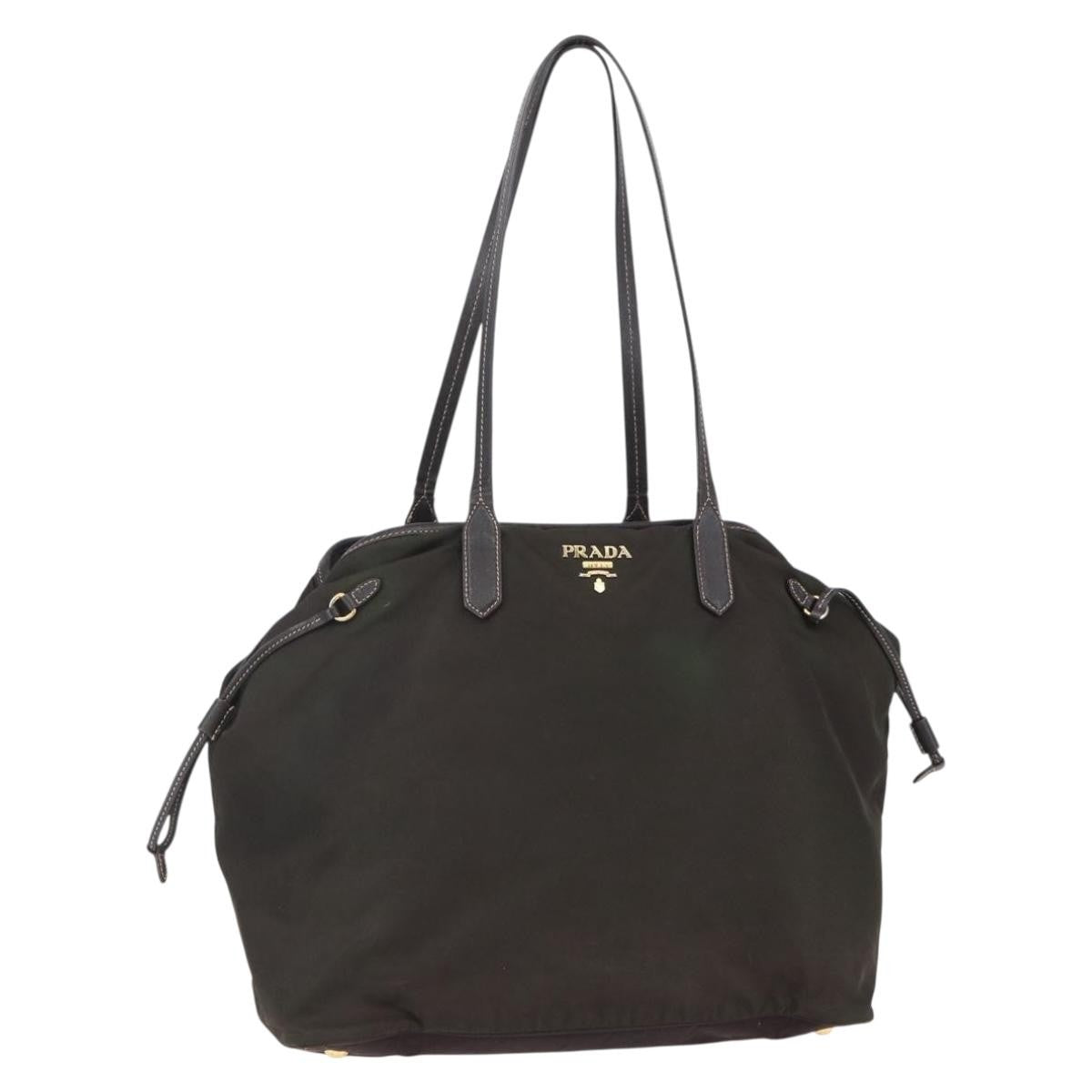 Prada Open Tote Tessuto, Khaki, Nylon, Tote Bag