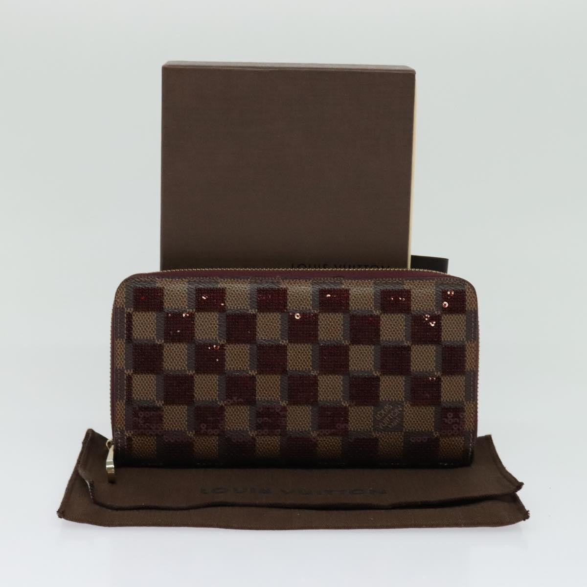 Louis Vuitton Zippy Wallet NM Damier Piet, RED, CANVAS, Wallets