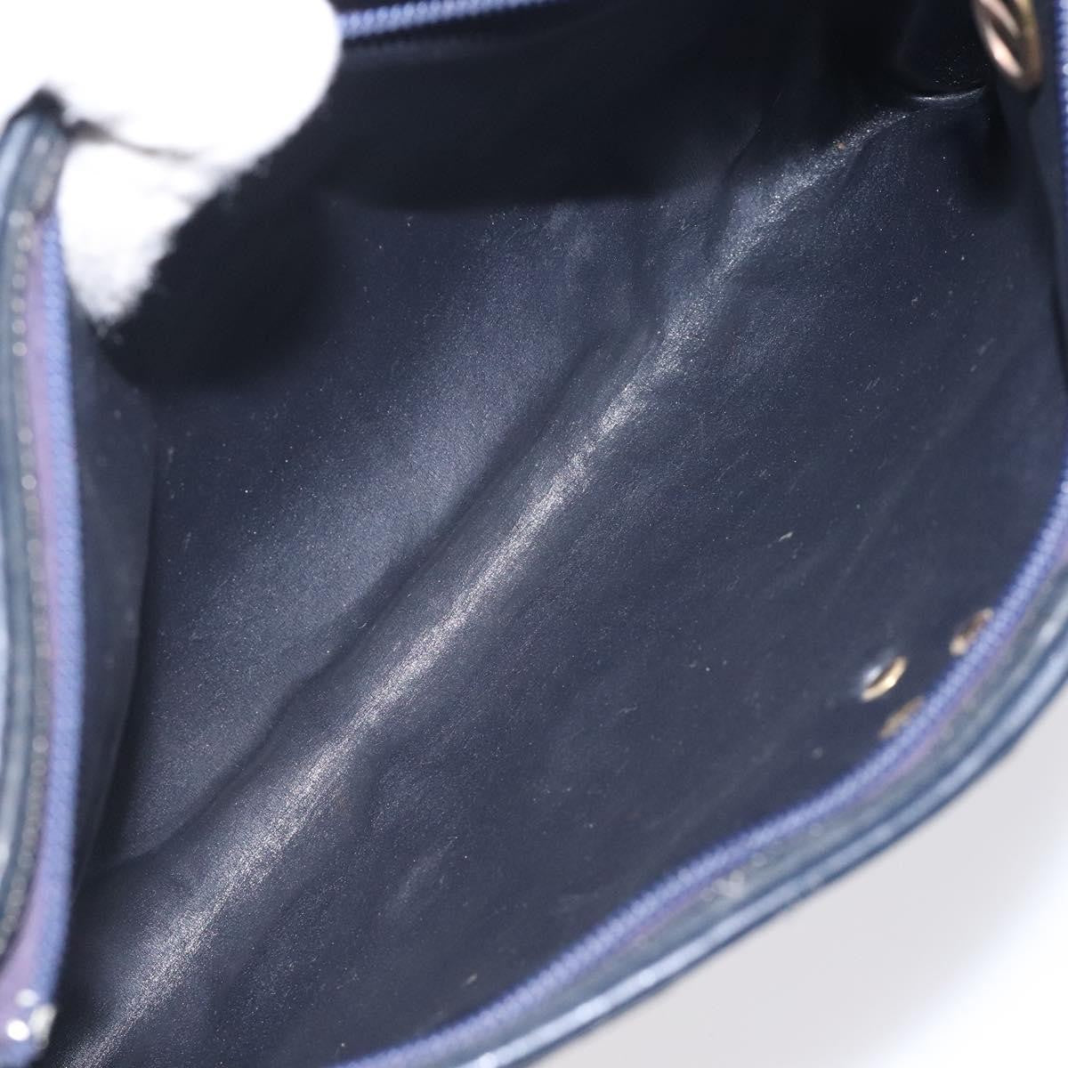 Christian Dior Vintage Trotter Shoulder Bag Canvas, NAVY, CANVAS, Shoulder bag