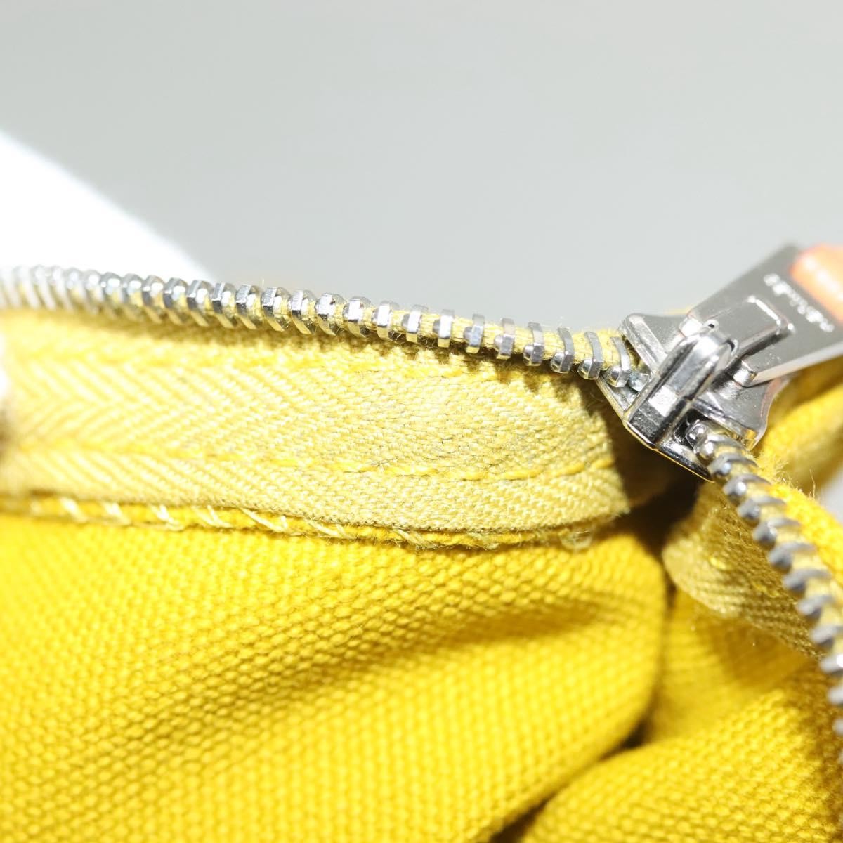 Hermes Bora Bora Pouch Toile, YELLOW, CANVAS, Clutche & pouche