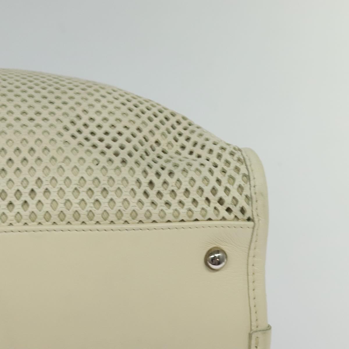 Chanel Deauville Tote Perforated leather, WHITE, LEATHER, Tote bag