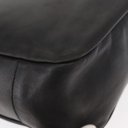 Salvatore Ferragamo Gancini Shoulder Bag Leather, BLACK, LEATHER, Shoulder bag