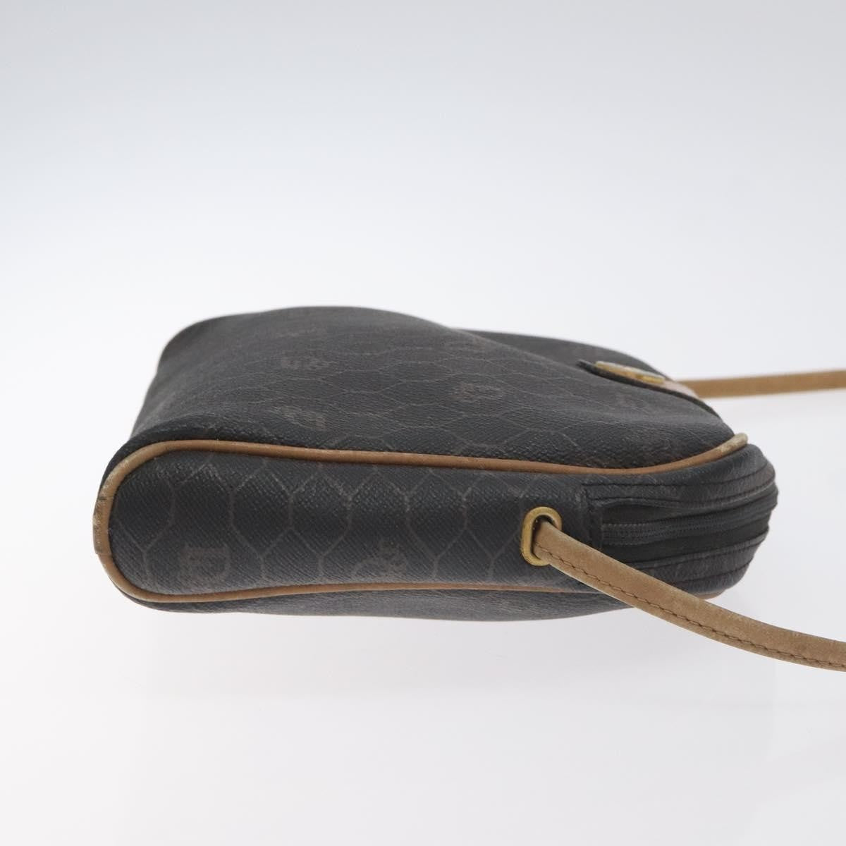 Christian Dior Vintage Honeycomb Shoulder Bag Canvas, BLACK, CANVAS, Shoulder bag