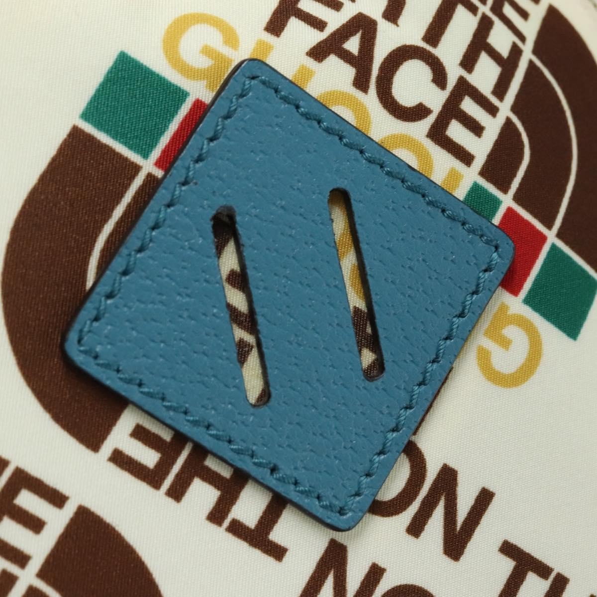 Gucci Gucci x The North Face Zip Backpack Printed Nylon, ECRU, NYLON, Backpack
