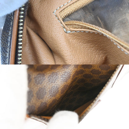 Celine Macadam Handbag Macadam with leather, BROWN, CANVAS, Handbag