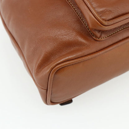 Gucci Vintage Bamboo Backpack Leather, Brown, Leather, Backpack