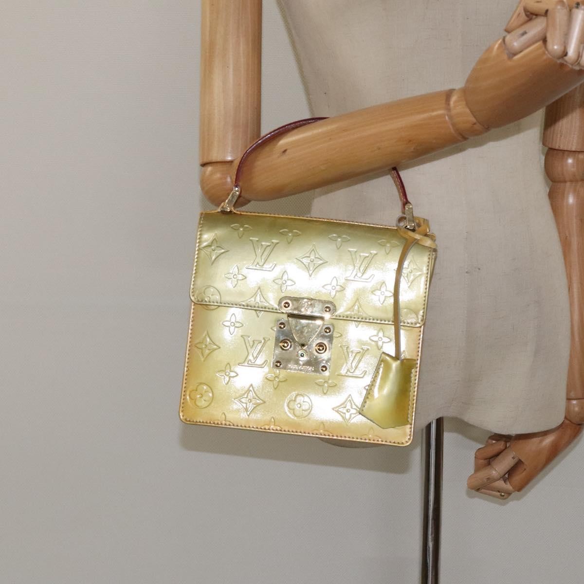 Louis Vuitton Spring Street Handbag Monogram Vernis, BEIGE, PATENT_LEATHER, Handbag