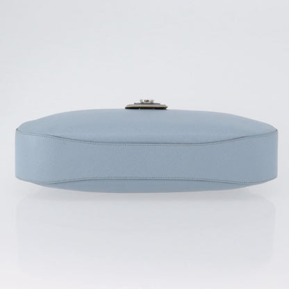 Salvatore Ferragamo Gancini Shoulder Bag Leather, BLUE, LEATHER, Shoulder bag