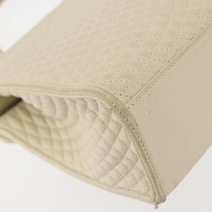 Bally Vintage Handbag Quilted Leather, Beige, Leather, Handbag