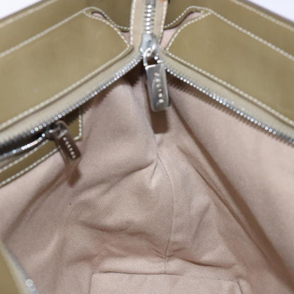 Celine Vintage Macadam Shoulder Bag Canvas, KHAKI, CANVAS, Shoulder bag