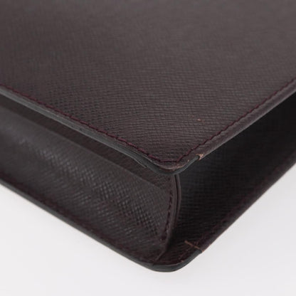 Louis Vuitton Serviette Kourad Briefcase Taiga Leather, Burgundy, Leather, Briefcase