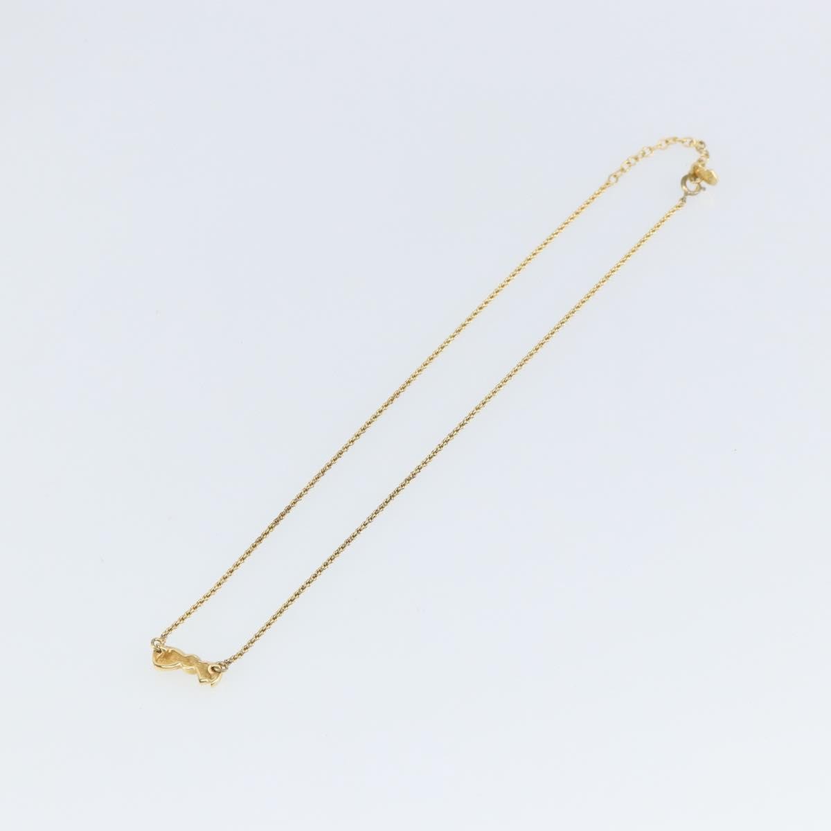 Christian Dior Vintage CD Pendant Necklace Metal, GOLD, METAL, Necklace