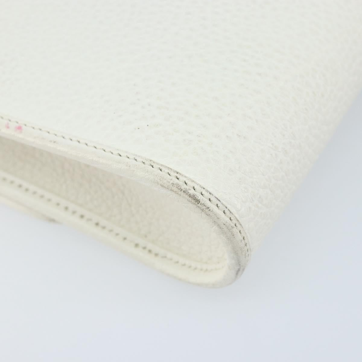 Christian Dior Vintage CD Logo Shoulder Bag Leather, WHITE, LEATHER, Shoulder bag