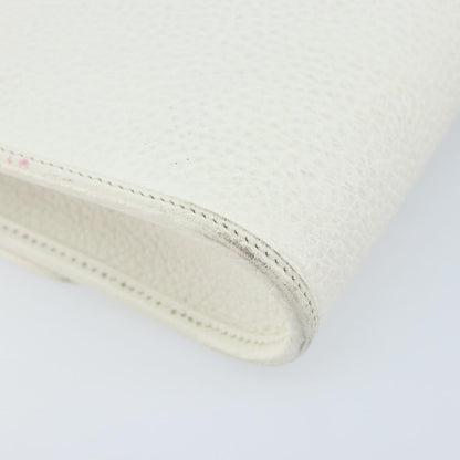 Christian Dior Vintage CD Logo Shoulder Bag Leather, WHITE, LEATHER, Shoulder bag