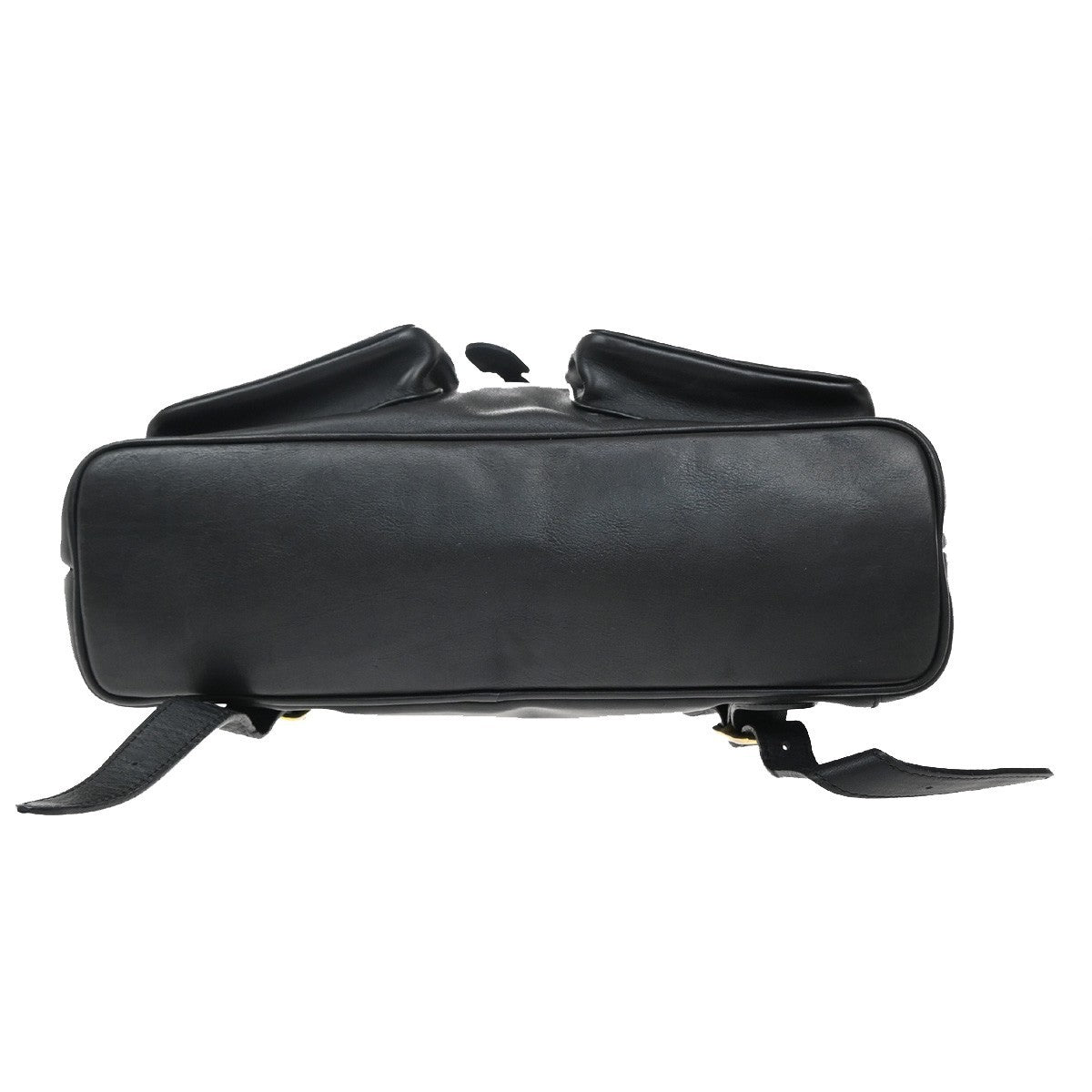 Gucci Vintage Bamboo Backpack Leather, BLACK, LEATHER, Backpack