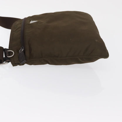 Prada Front Pocket Messenger Bag Tessuto, KHAKI, NYLON, Shoulder bag