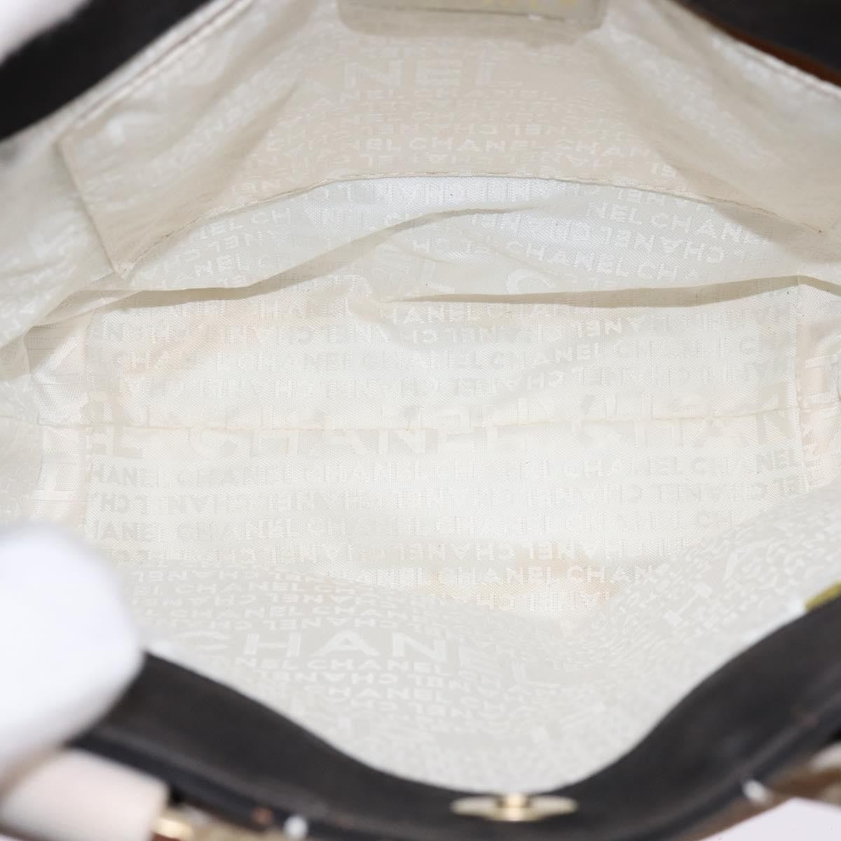 Chanel Chocolate Bar CC Logo Tote Canvas, BLACK, CANVAS, Tote bag