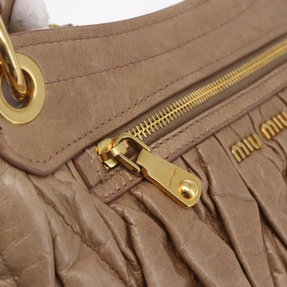 Miu Miu Coffer Satchel Matelasse Leather, PINK, LEATHER, Handbag