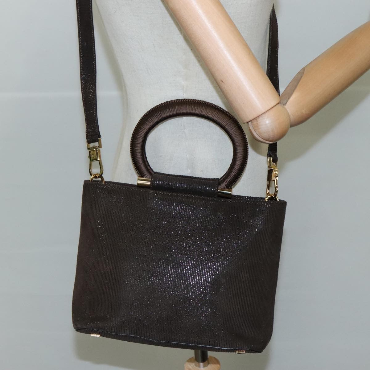 Celine Handbag Suede, BROWN, SUEDE, Handbag