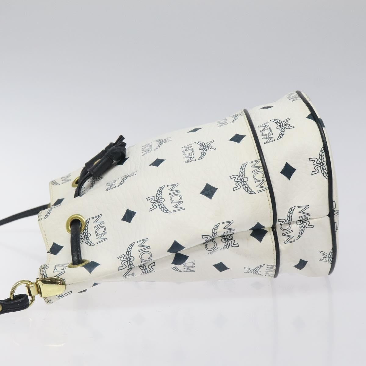 MCM Visetos Shoulder bag PVC, White, PVC, Shoulder Bag