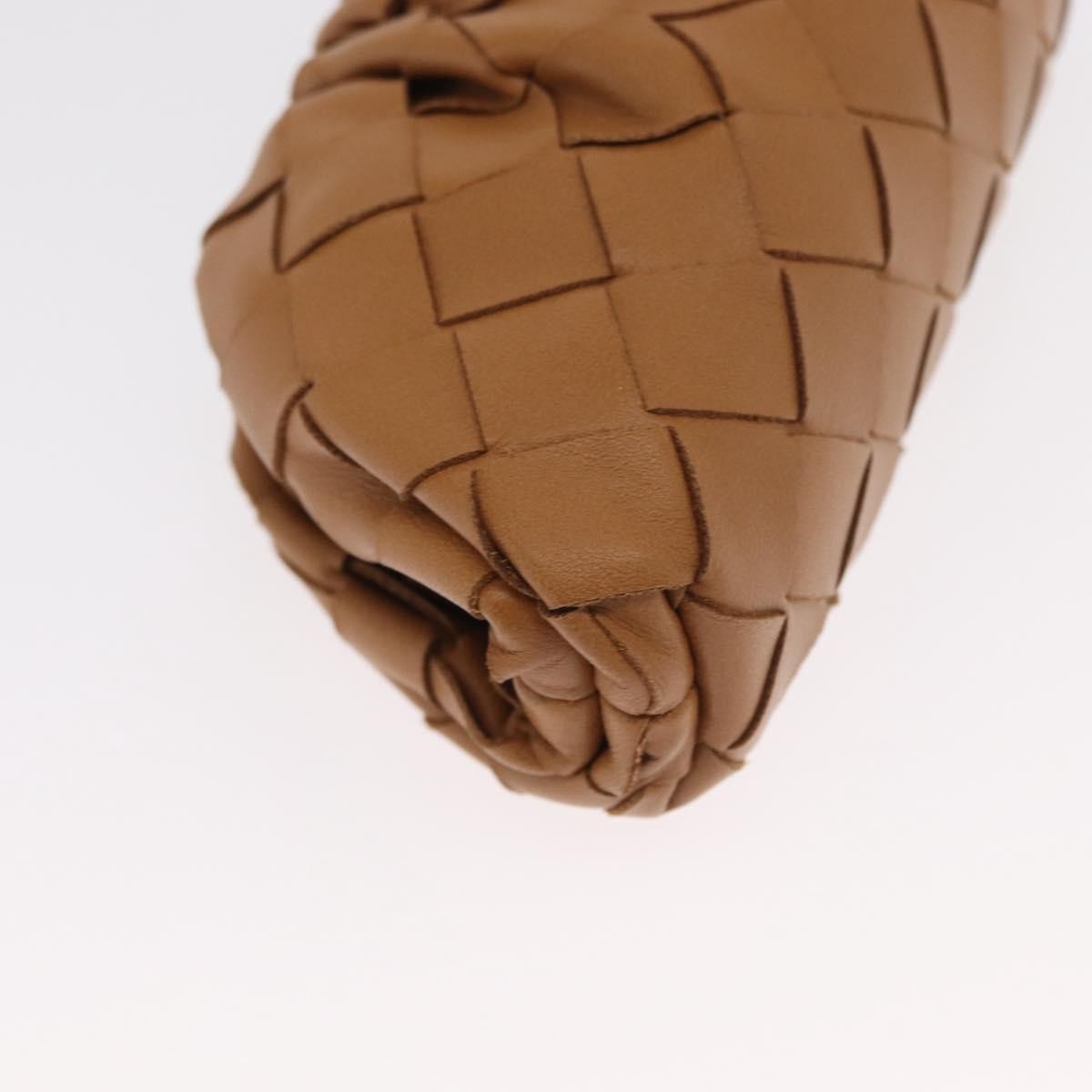 Bottega Veneta The Pouch Coin Purse Intrecciato Nappa, Brown, Leather, Clutch