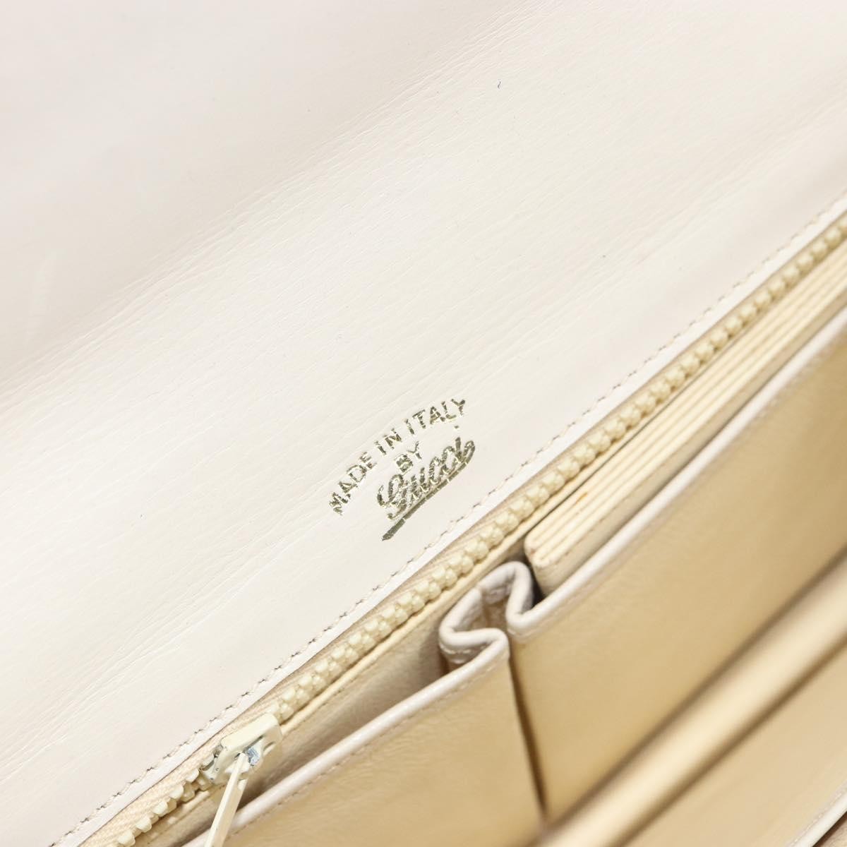 Gucci Vintage clutch Bag Leather, WHITE, LEATHER, Clutche & pouche