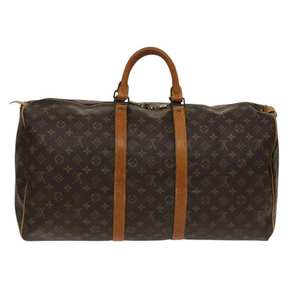 Louis Vuitton Keepall Bag Monogram Canvas, BROWN, CANVAS, Travel bag