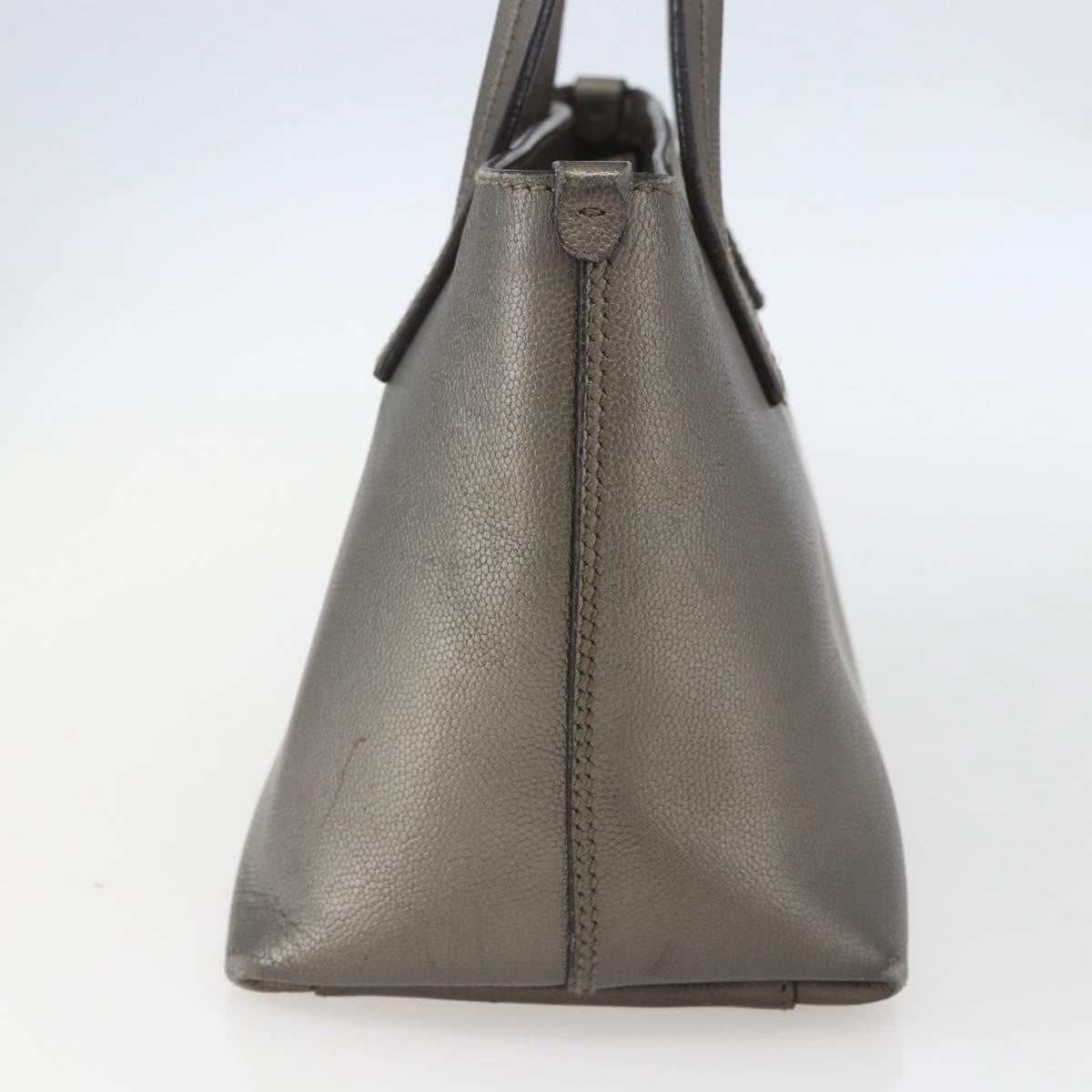 Salvatore Ferragamo Amabel Tote Leather, SILVER, LEATHER, Tote bag
