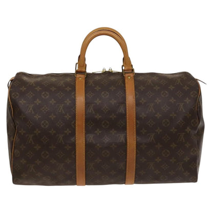Louis Vuitton Keepall Bag Monogram Canvas, BROWN, CANVAS, Travel bag