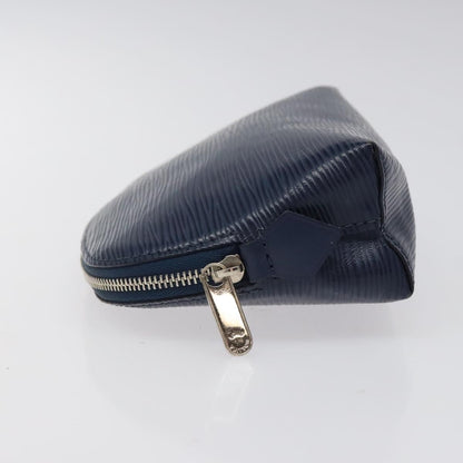 Louis Vuitton Cosmetic Pouch Epi Leather, BLUE, LEATHER, Toiletry Case