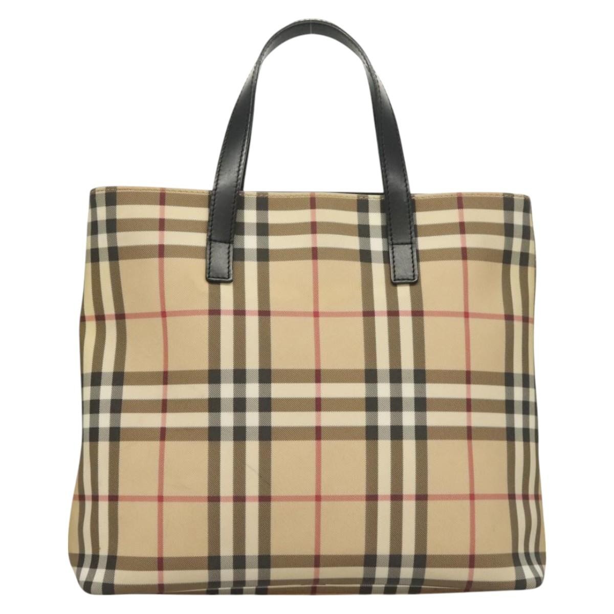 Burberry Nova Check Handbag Nova Check Canvas, BEIGE, CANVAS, Handbag