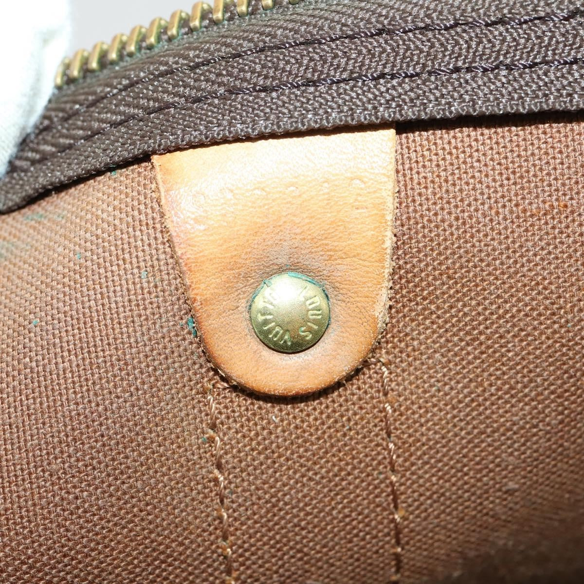 Louis Vuitton Keepall Bag Monogram Canvas, BROWN, CANVAS, Travel bag