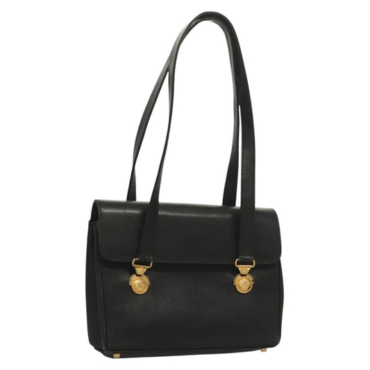 Versace Vintage Flap Shoulder Bag Leather, GOLD, LEATHER, Shoulder bag