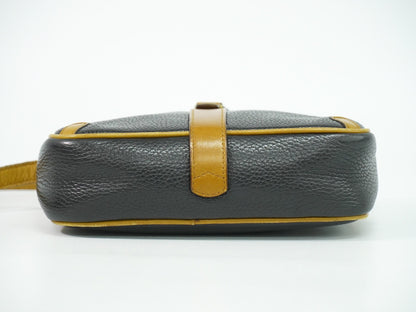 Celine Vintage Shoulder Bag Leather, BLACK, LEATHER, Shoulder bag