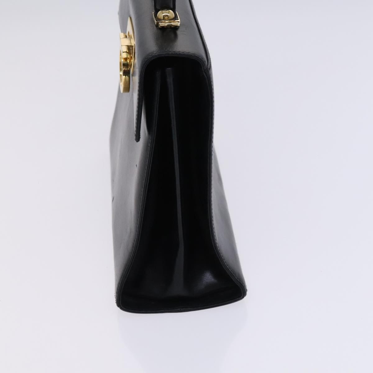 Salvatore Ferragamo Gancini Convertible Top Handle Bag Leather, BLACK, LEATHER, Handbag