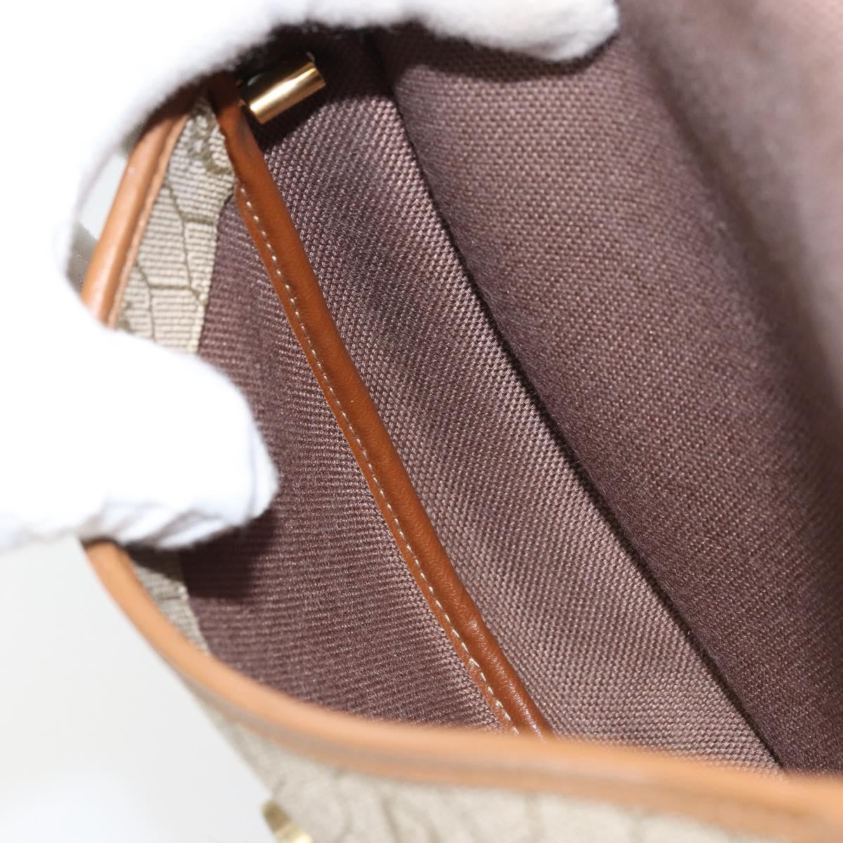Christian Dior Vintage Honeycomb Shoulder Bag Canvas and Leather, BEIGE, CANVAS, Shoulder bag
