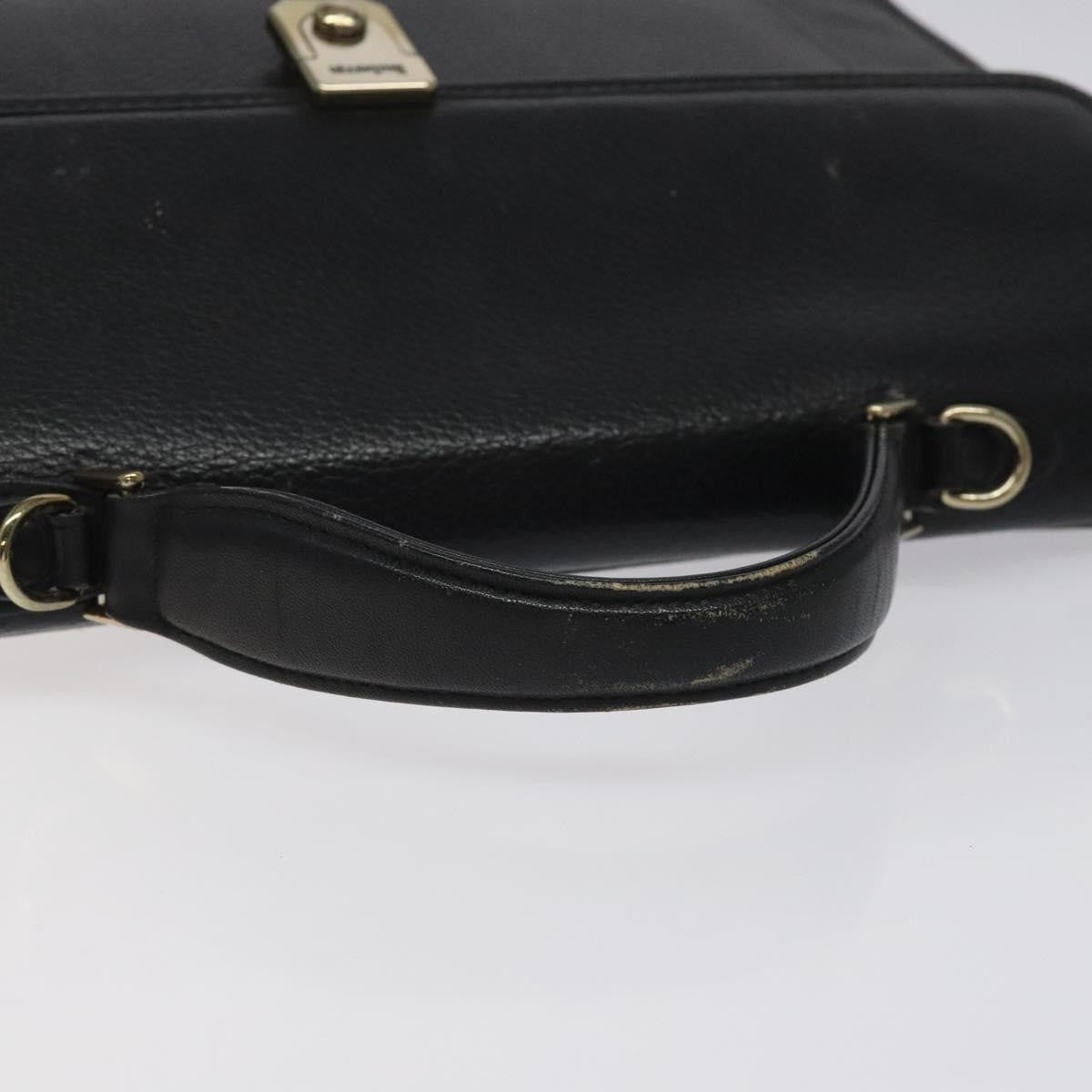Burberry Convertible Briefcase Leather with London Check Coated Canvas, BLACK, LEATHER, Briefcase