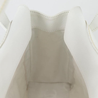 Chanel CC Stitch Tote Caviar, WHITE, LEATHER, Handbag