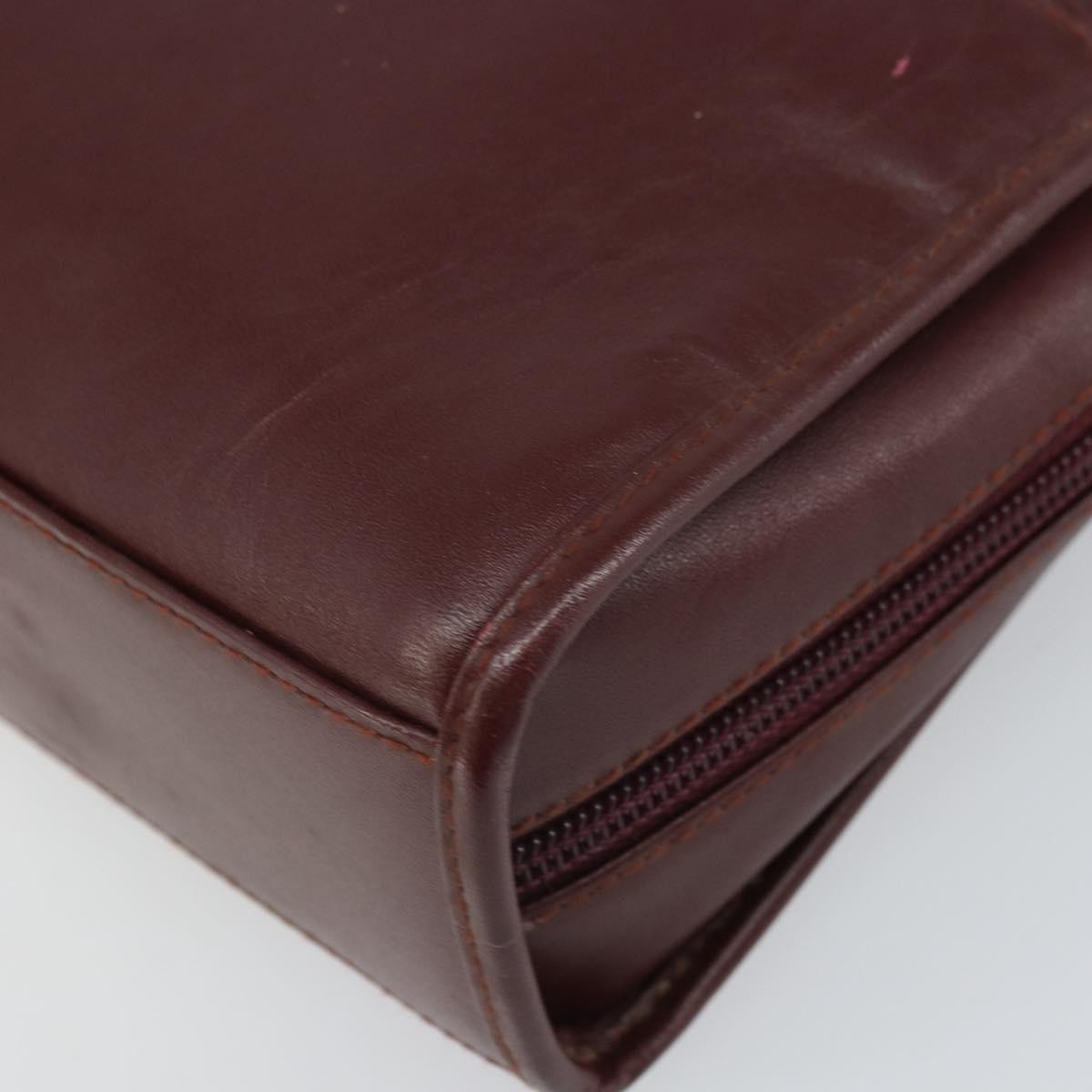 cartier Must de Cartier Clutch bag Leather, BURGUNDY, LEATHER, Clutche & pouche